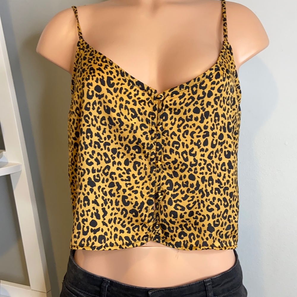 Leopard Animal Print Tank Loose Crop Top